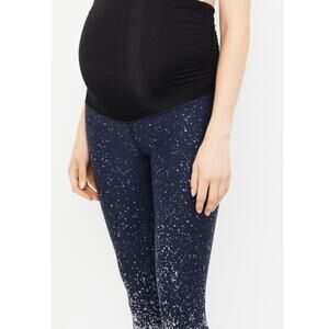 BEYOND THE BUMP Fold Over Belly Alloy Ombre Maternity Leggings Size M